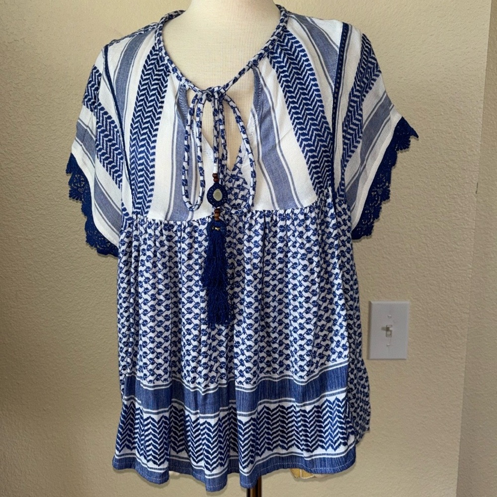 Cecilie Copenhagen Sammie tasseled jacquard blouse